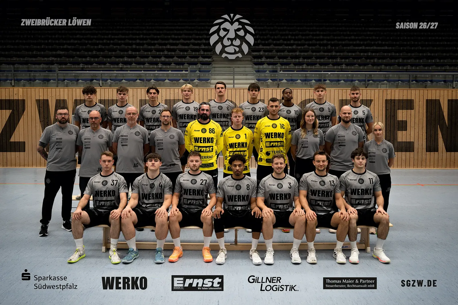Mannschaftsfoto der 1. Herren der Zweibrücker Löwen, Saison 2026/27
